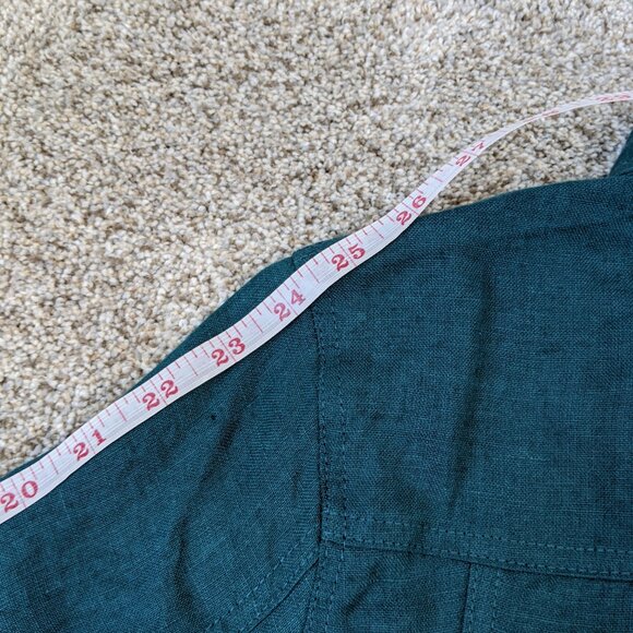 Not Perfect Linen Calico Jacket in Emerald Green, size XS/S. NEW - Picture 10 of 10